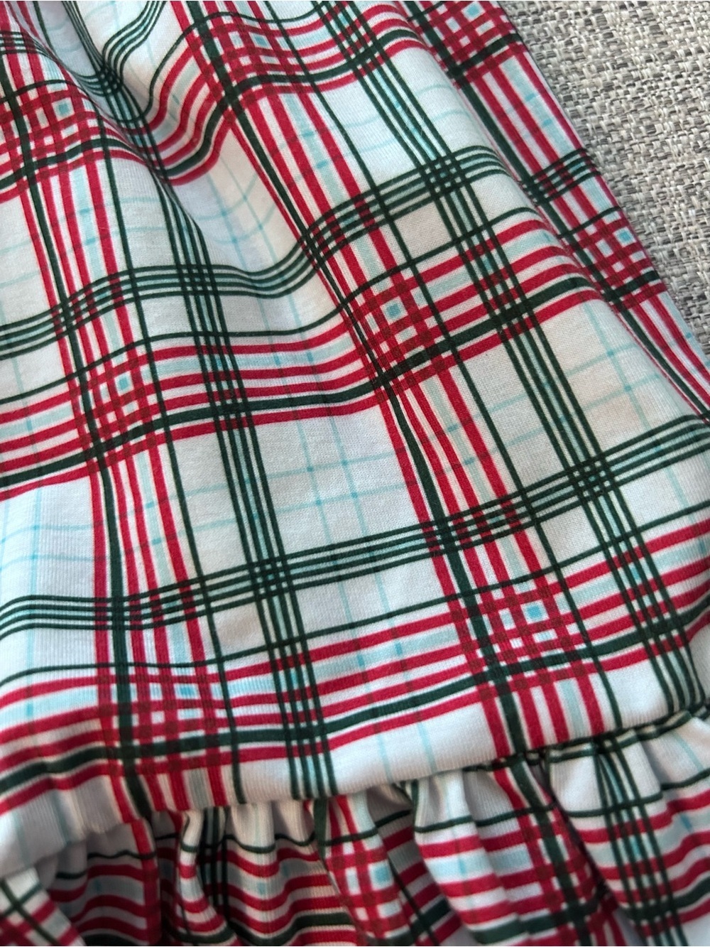 Southern Charm Kids Co. Plaid Button-Up Long Gown Pajama.        Size 12-18M - Picture 2 of 6